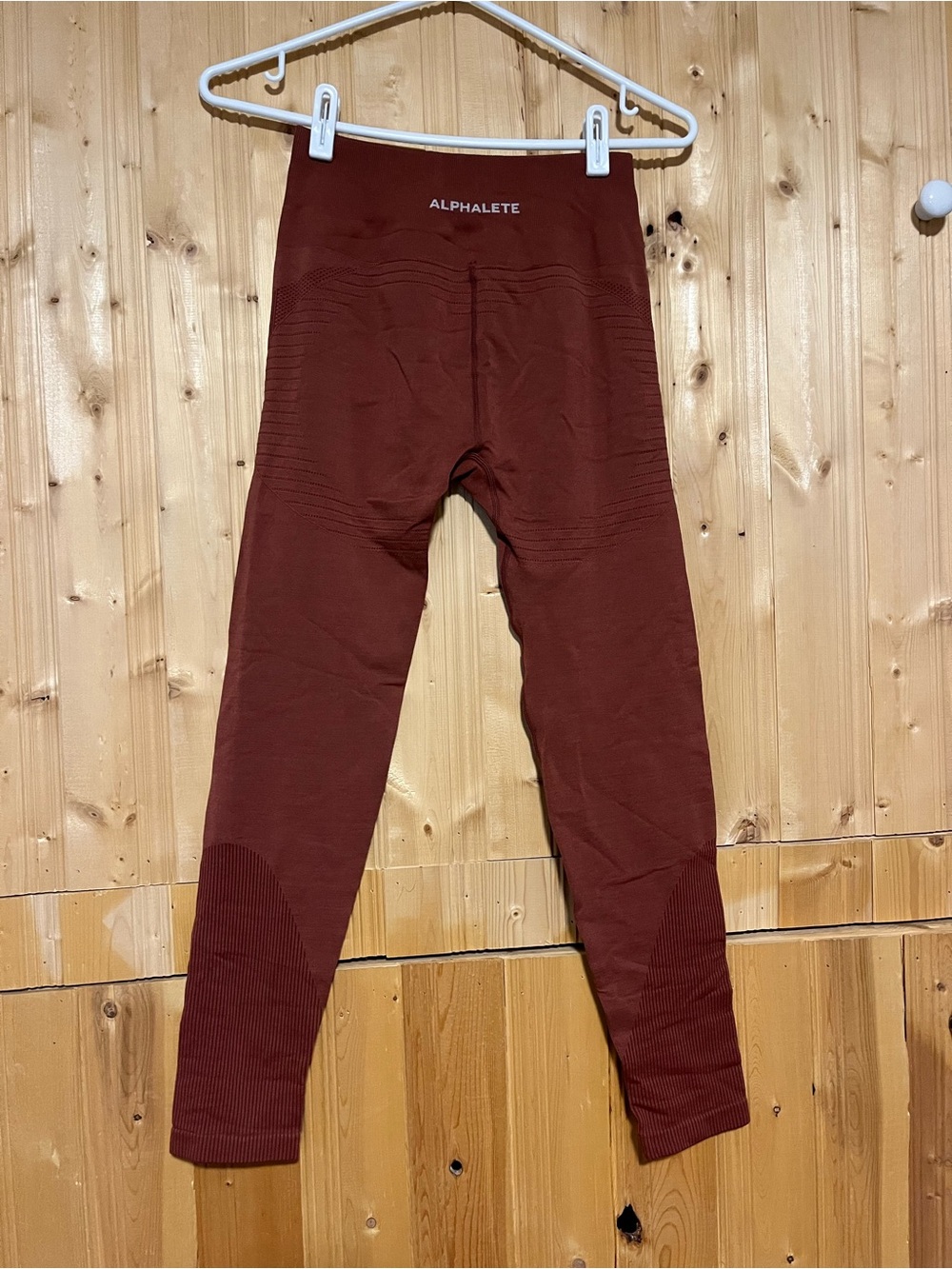 Alphalete Seamless Burgundy High-Rise Leggings